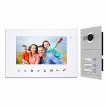 Kit videocitofono 2 fili , 2 Wire multi apartment digital video door phone doorphone intercom system For 3 apartments